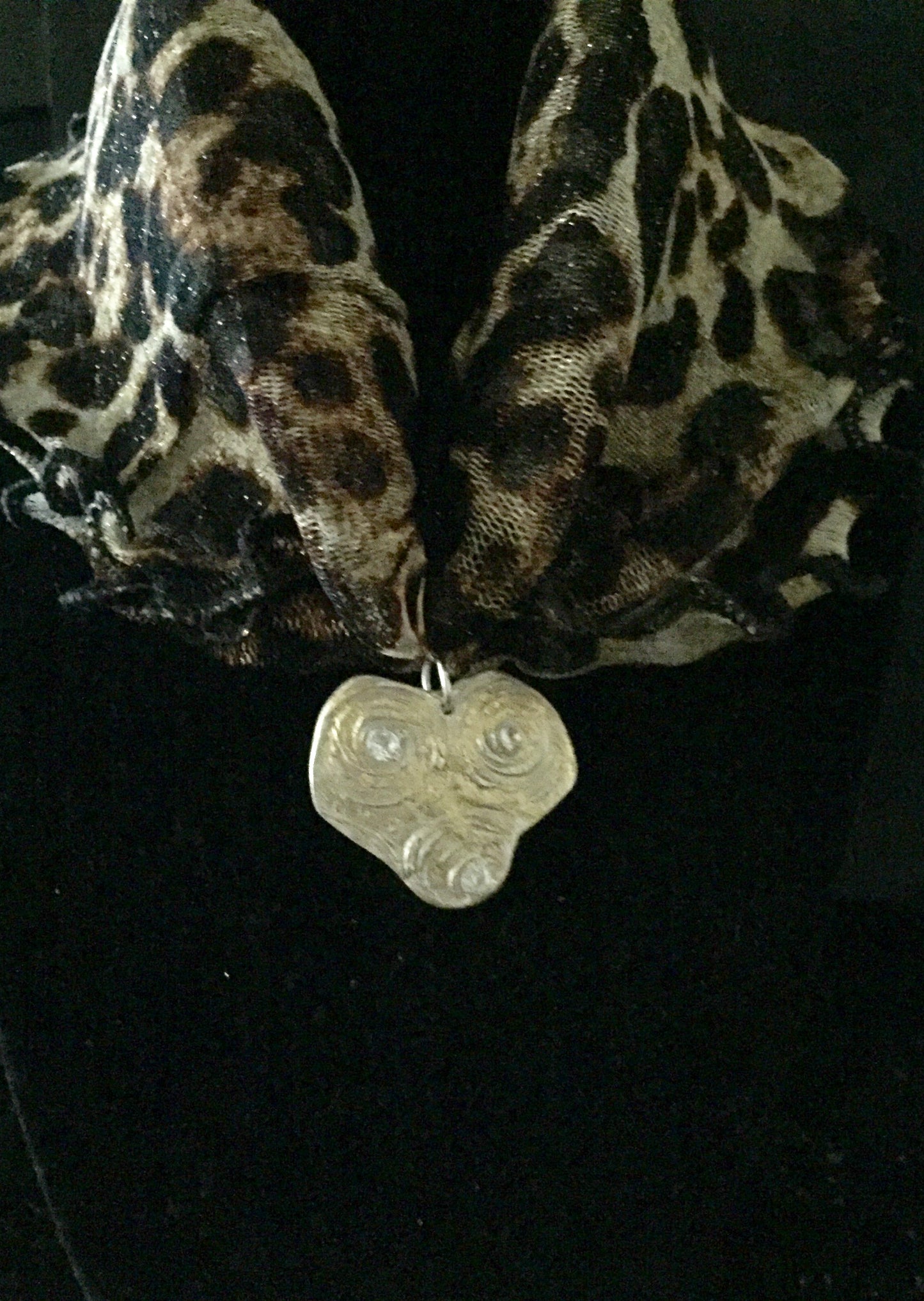 Keum -boo (Silver &Gold) Native American with Elegant Ruffle Design Necklace, Art Clay Silver Jewelry Handmade, Fine Silver, .999 Pure Silver with 24K gold sheet.