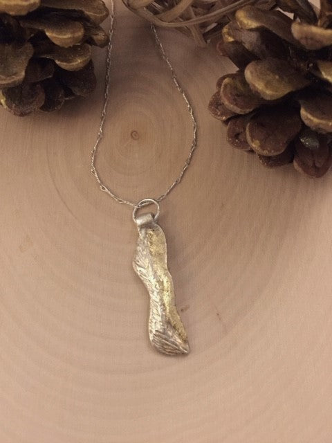 Keum-boo-silver-gold-leaf-necklace, Art Clay Silver Jewelry Handmade, Fine Silver, .999 Pure Silver with 24K gold sheet.